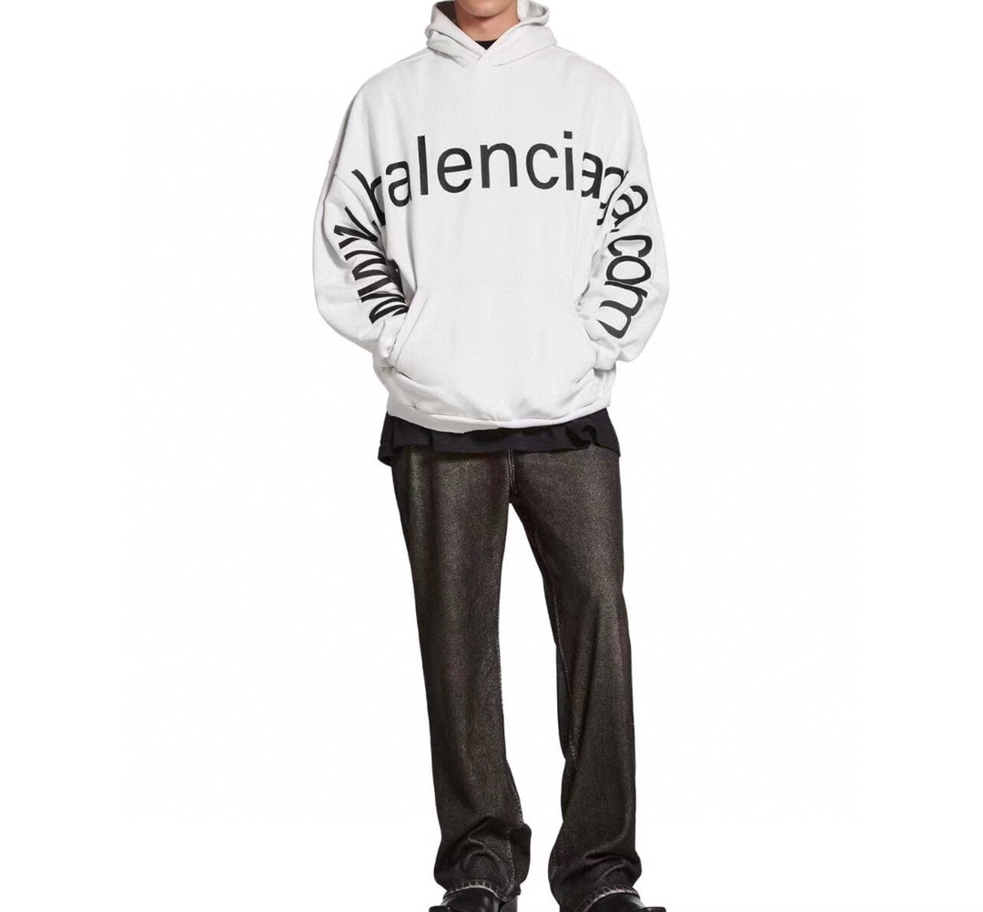 Sweat à capuche oversize Balenciaga Off-White