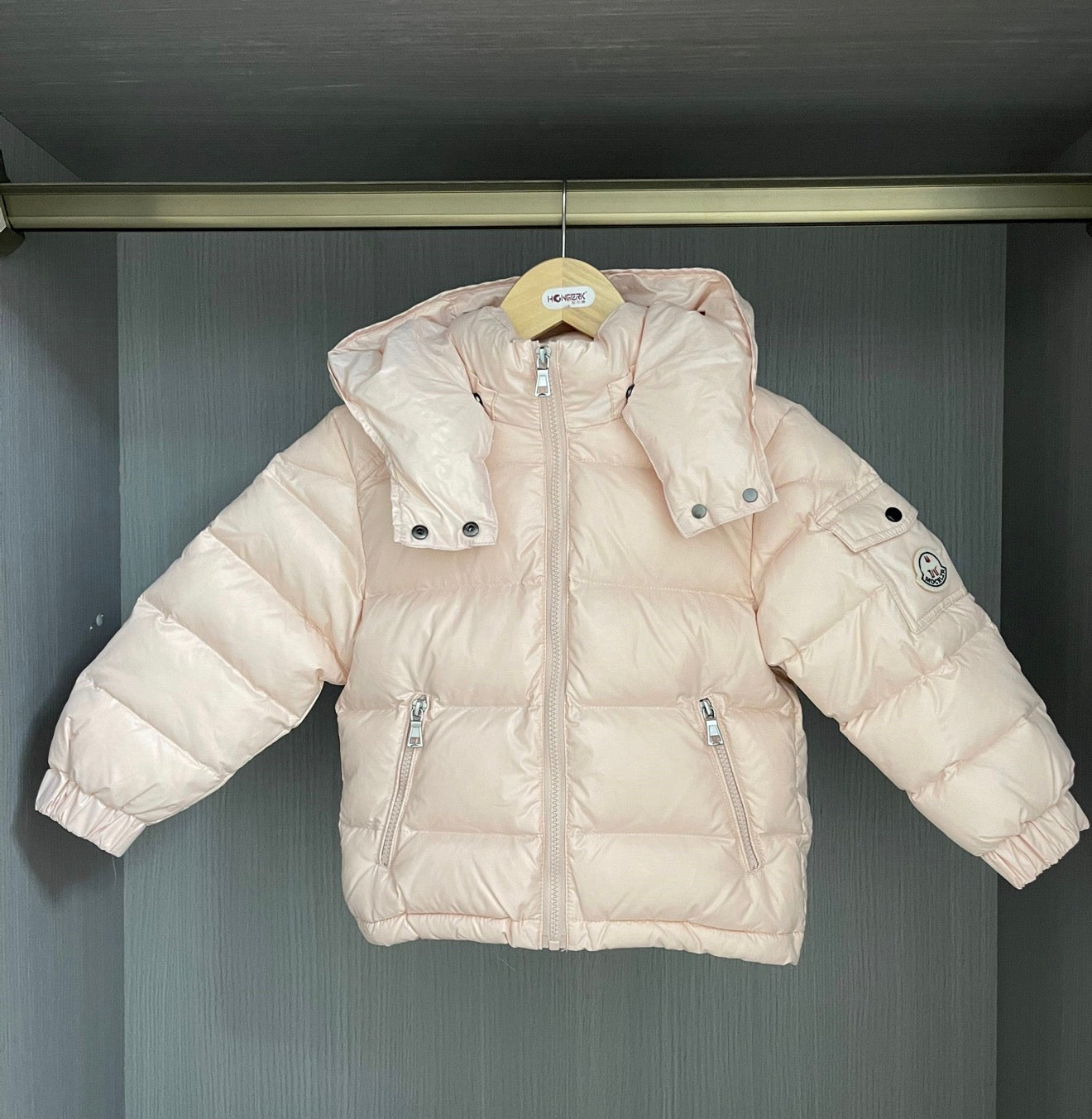 MANTEAU ENFANT MONCLER ROSE CLAIR