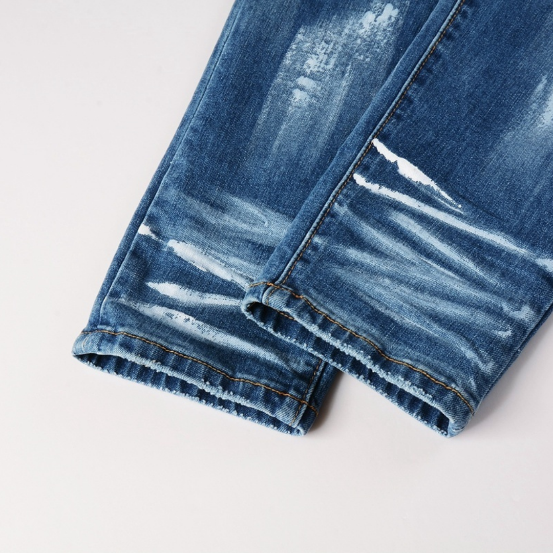 Purple Paint Gradient Blue Jeans