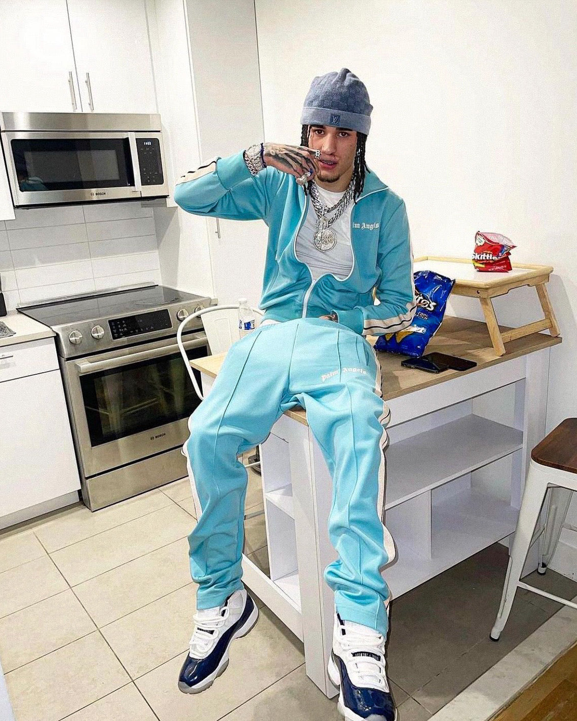 Survêtement bleu clair Palm Baby