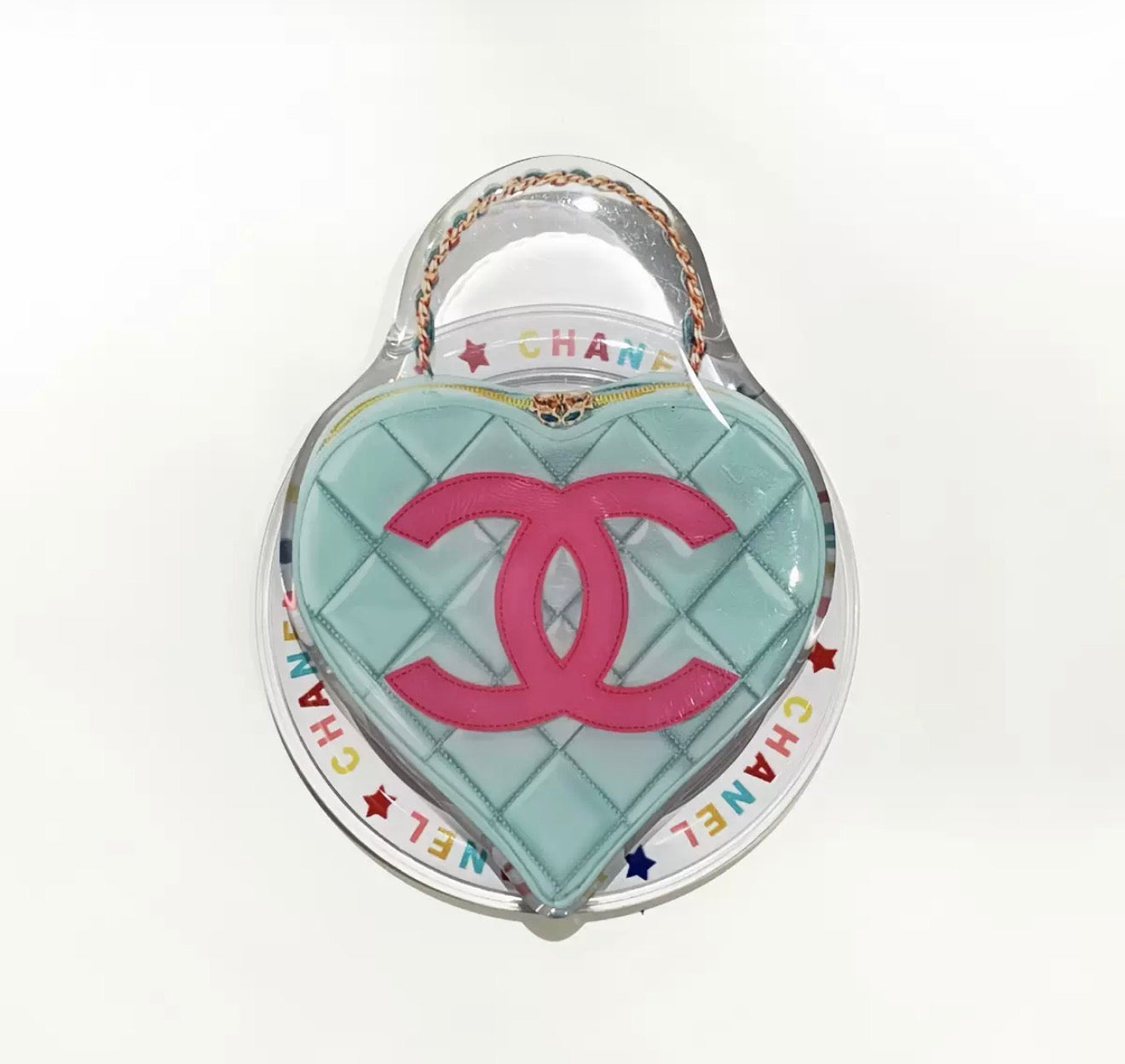 Sac magnétique CC Popsocket en forme de cœur bleu