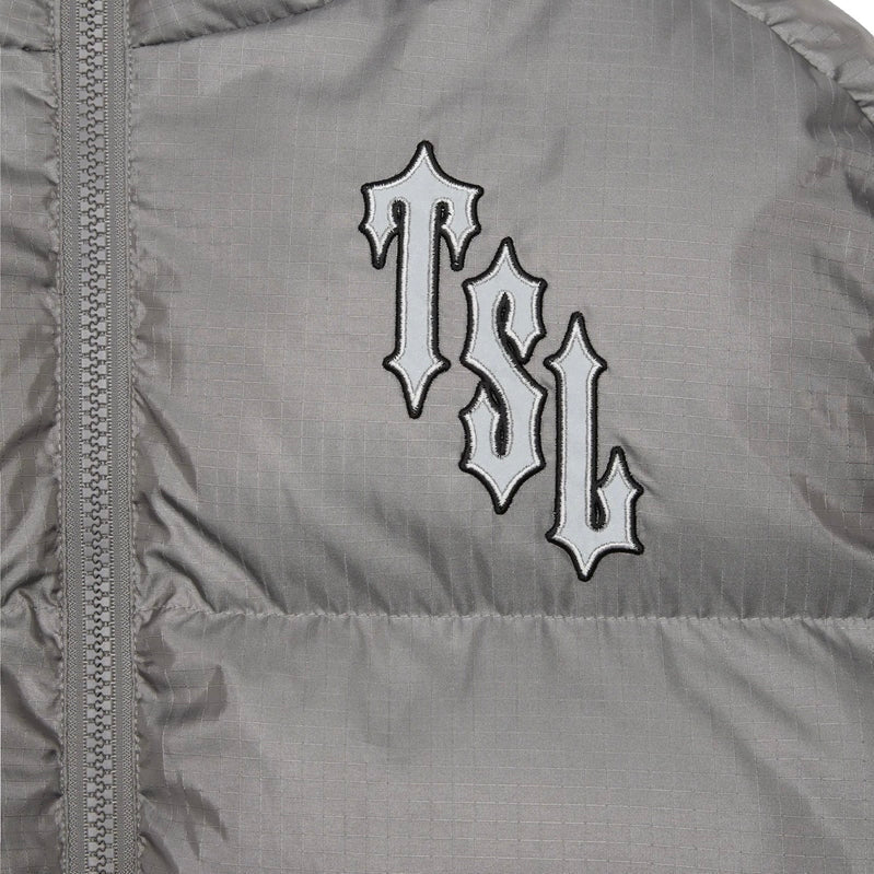 Doudoune grise réfléchissante à capuche Shooters