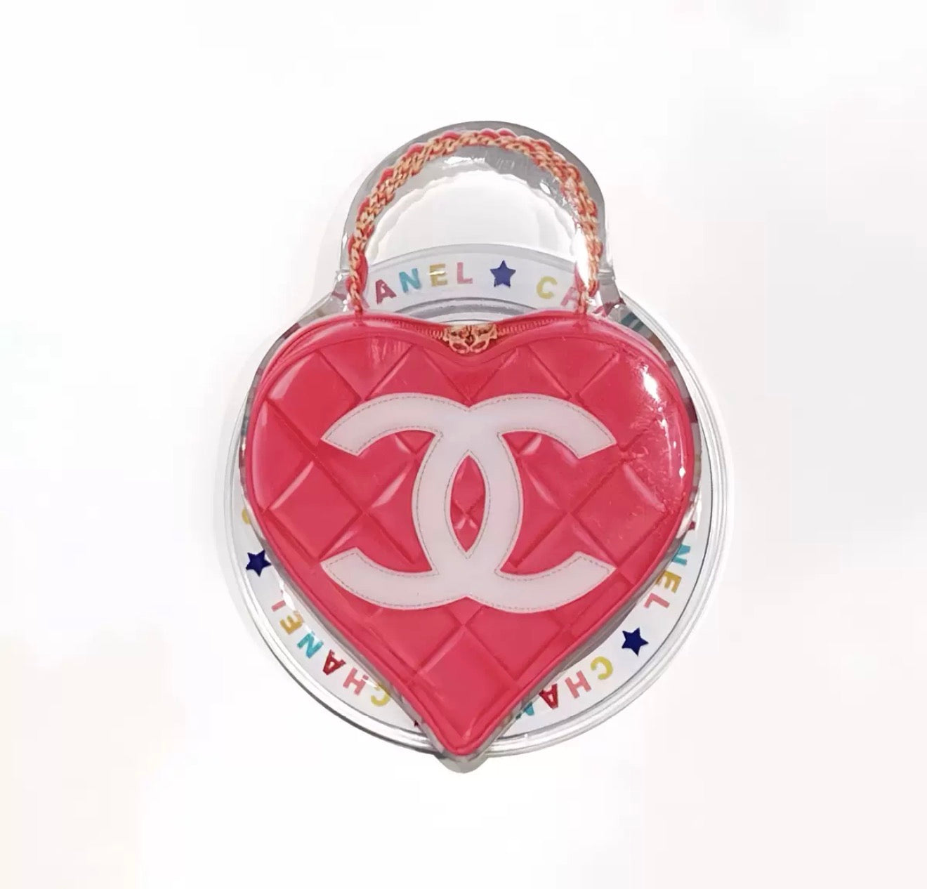 Sac magnétique CC Popsocket en forme de cœur rose