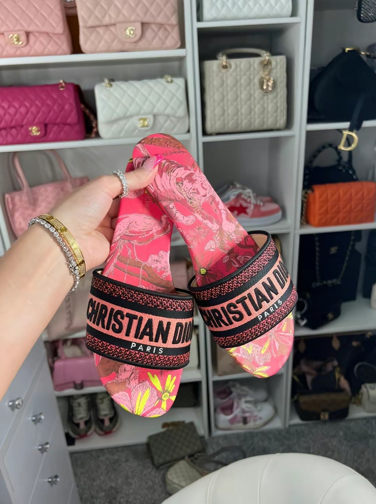 Sandales CD rose fuchsia