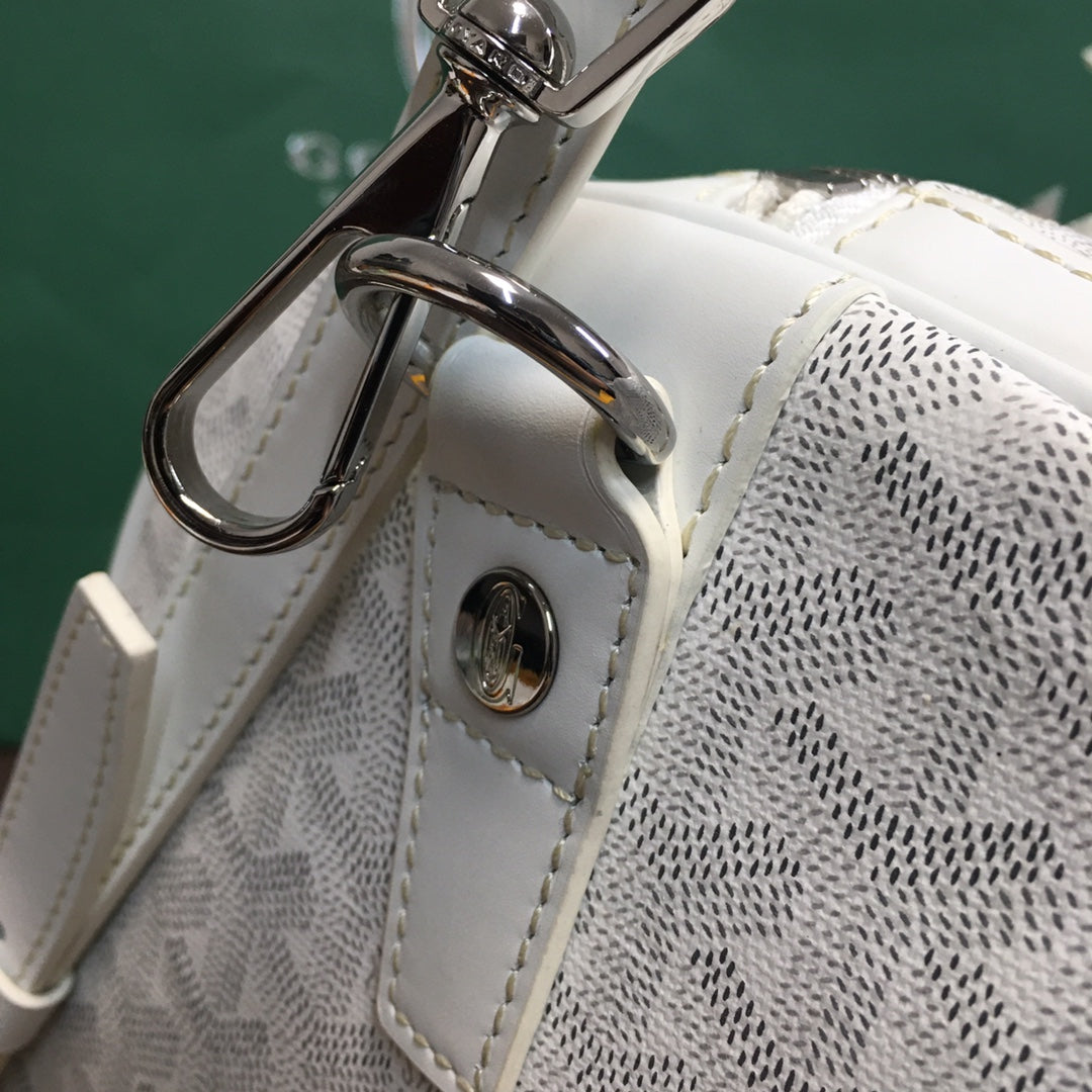 Sac de voyage Goyard Boston 50 blanc