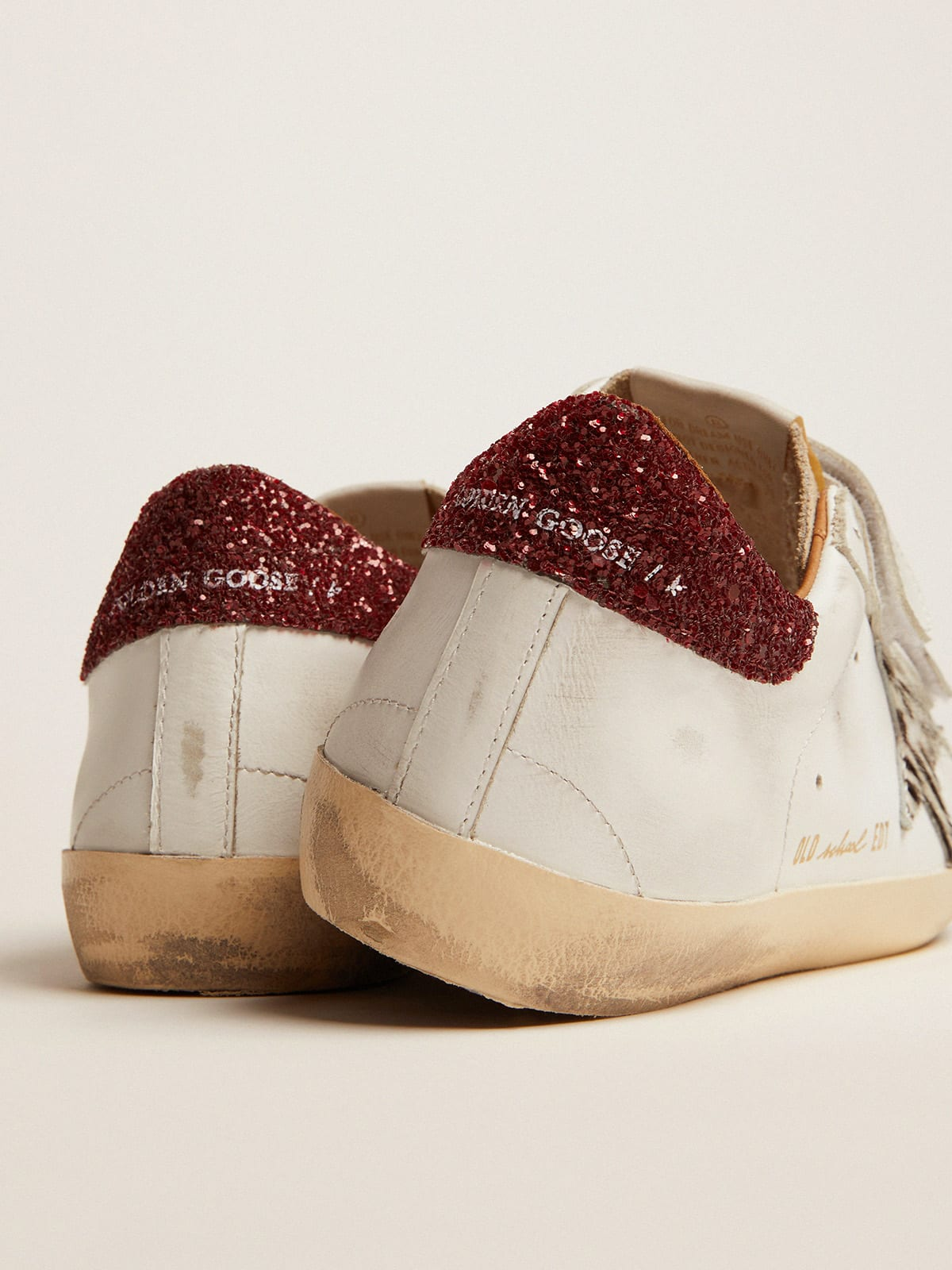 Baskets Golden Goose Old School Zebra Glitter