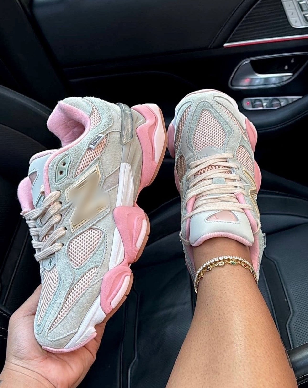 New Balance rose et gris