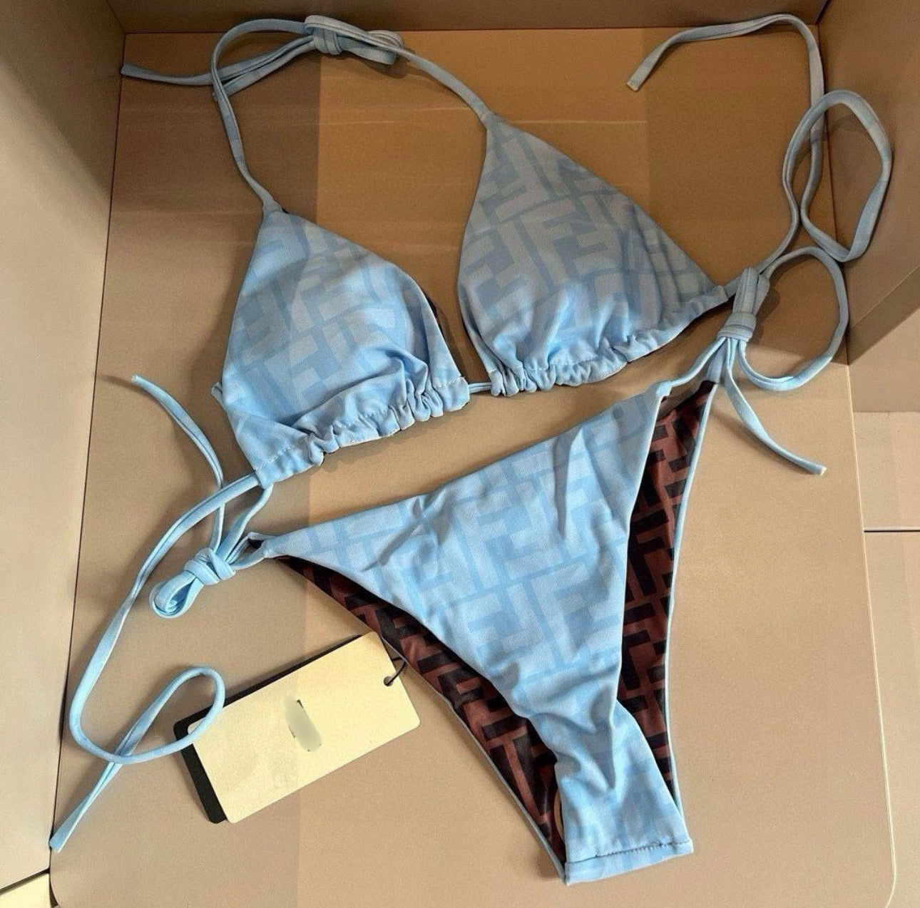 Bikini bleu Fendi