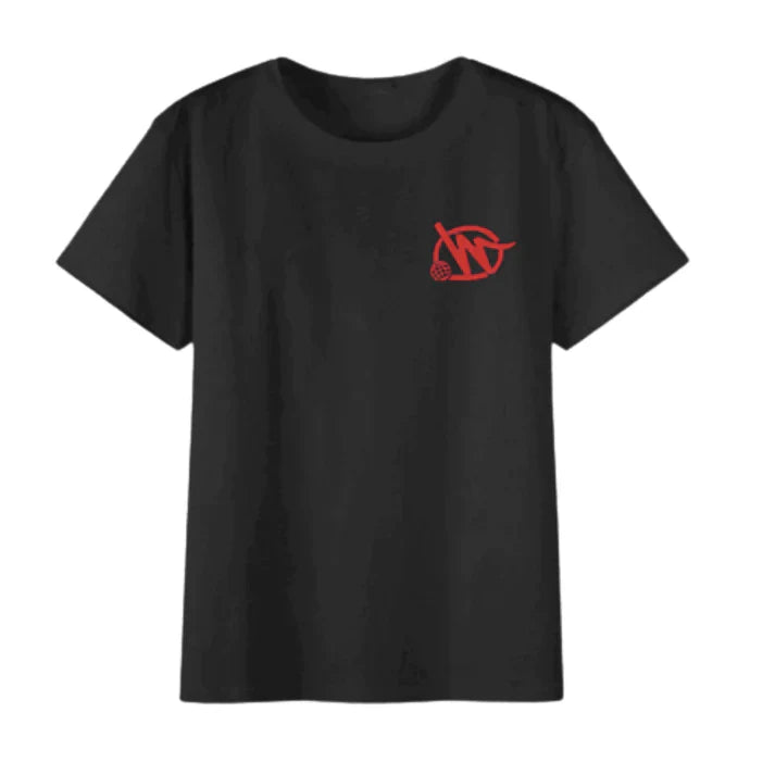 T-shirt Minus Two - Noir Rouge
