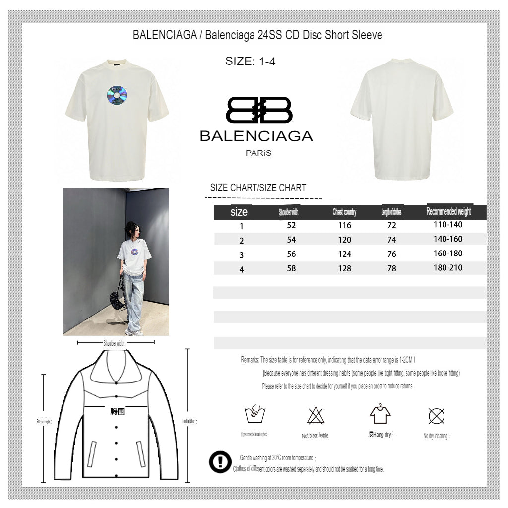 T-shirt blanc Balenciaga CD Graphic