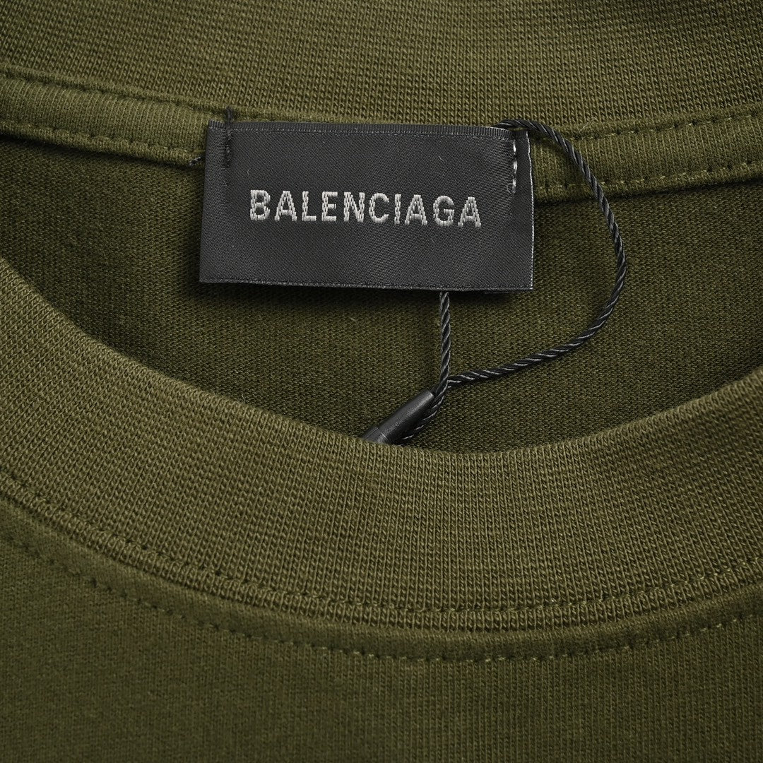 T-shirt Balenciaga Design Team (vert olive)