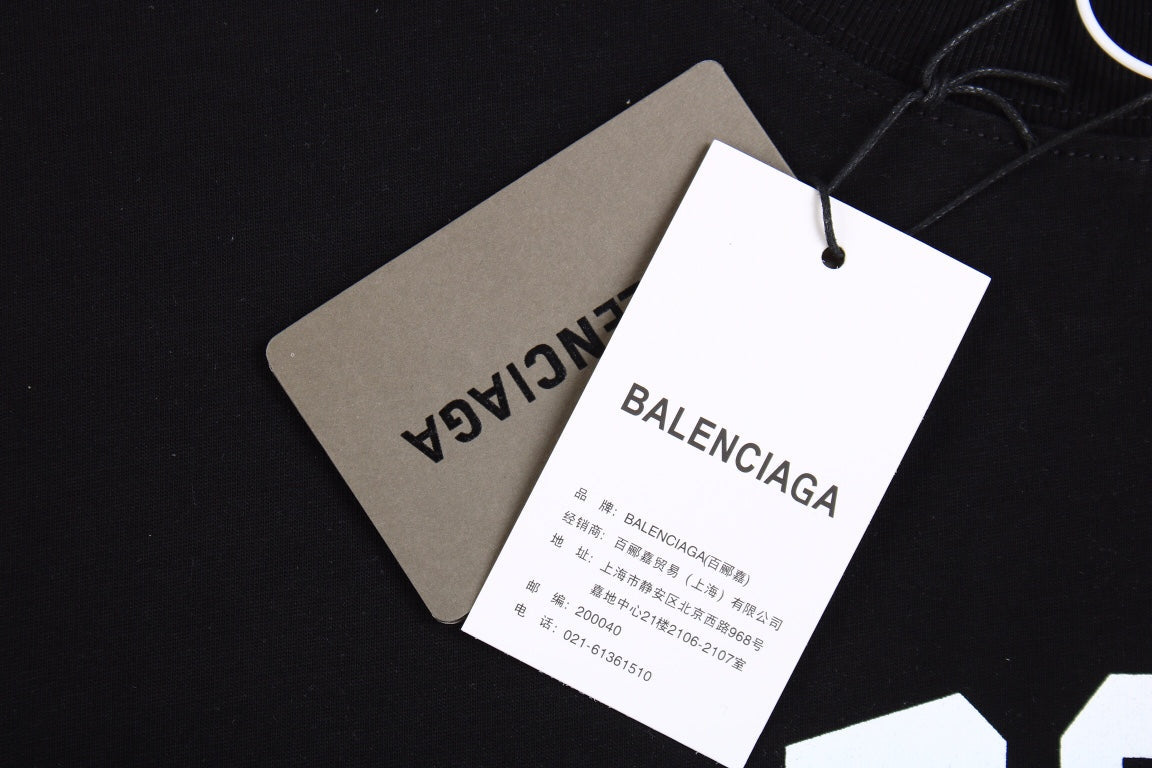 T-shirt noir Balenciaga Toronto avec logo