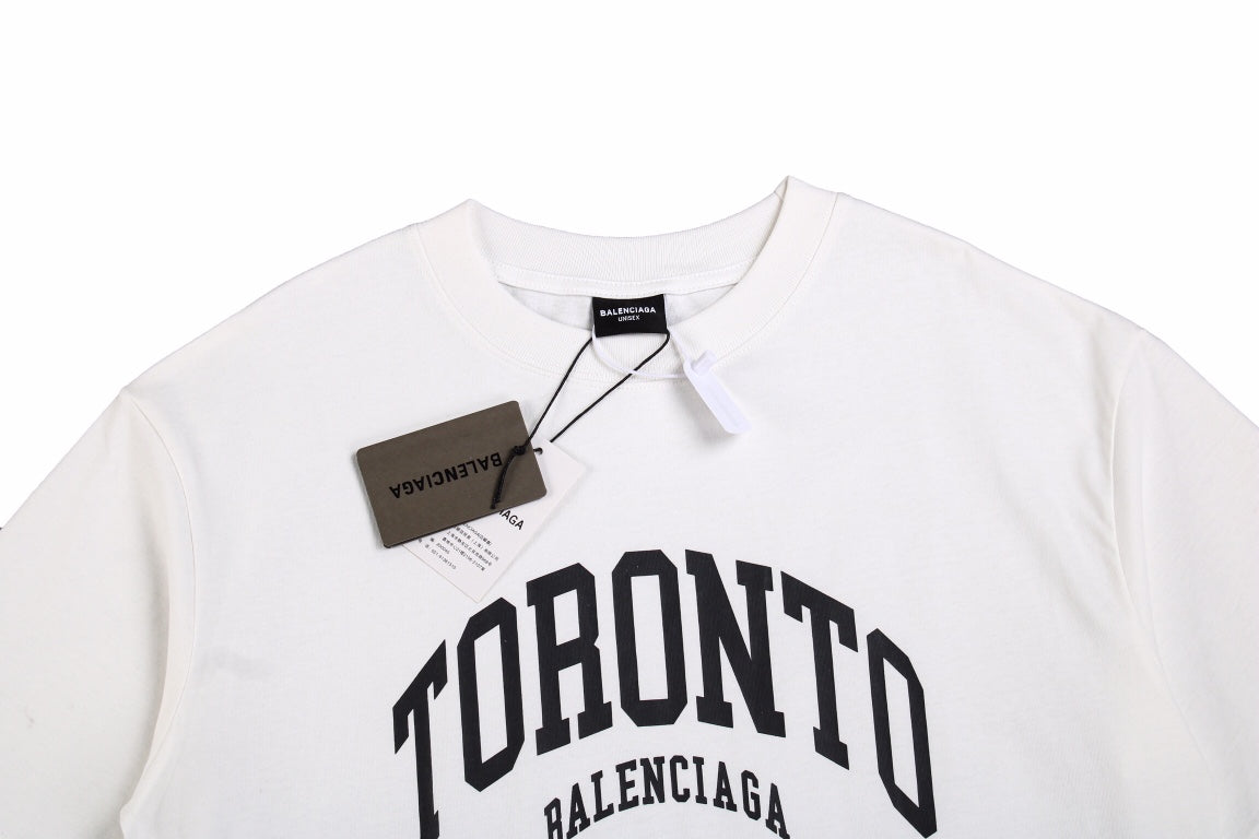 T-SHIRT BLANC BALENCIAGA TORONTO LOGO