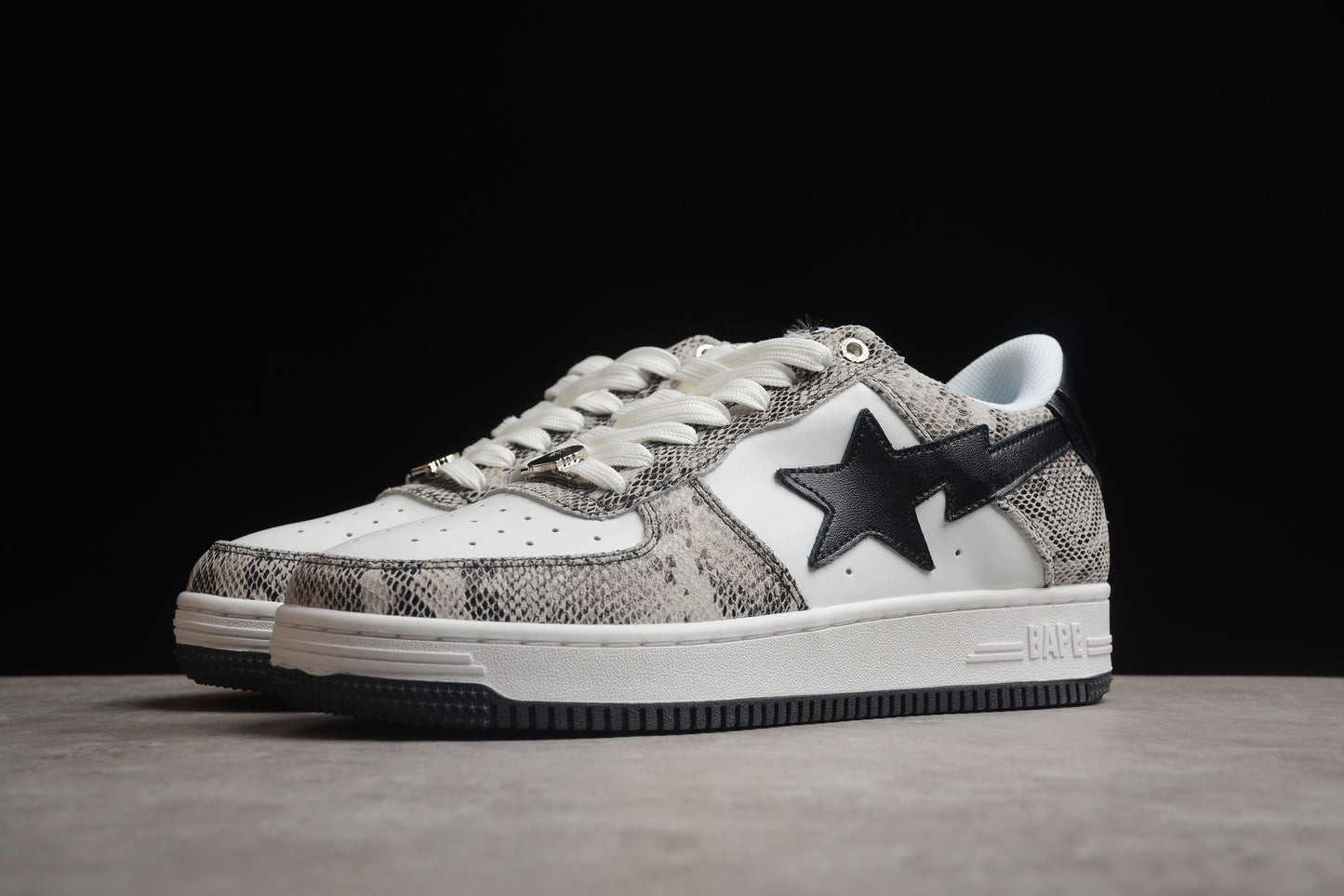 Baskets basses BAPE STA à motif peau de serpent