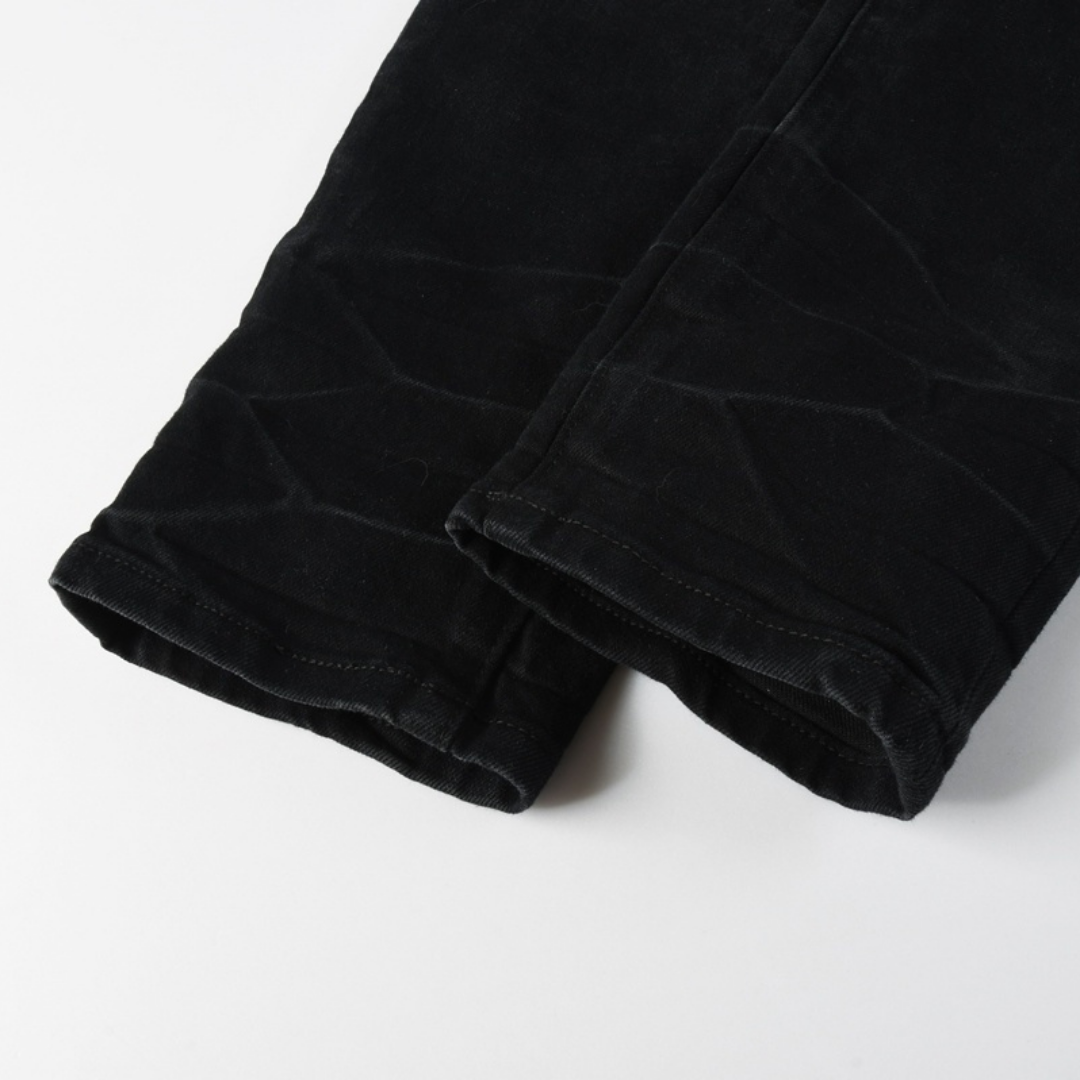 Jean bleu déchiré à patchs Amr