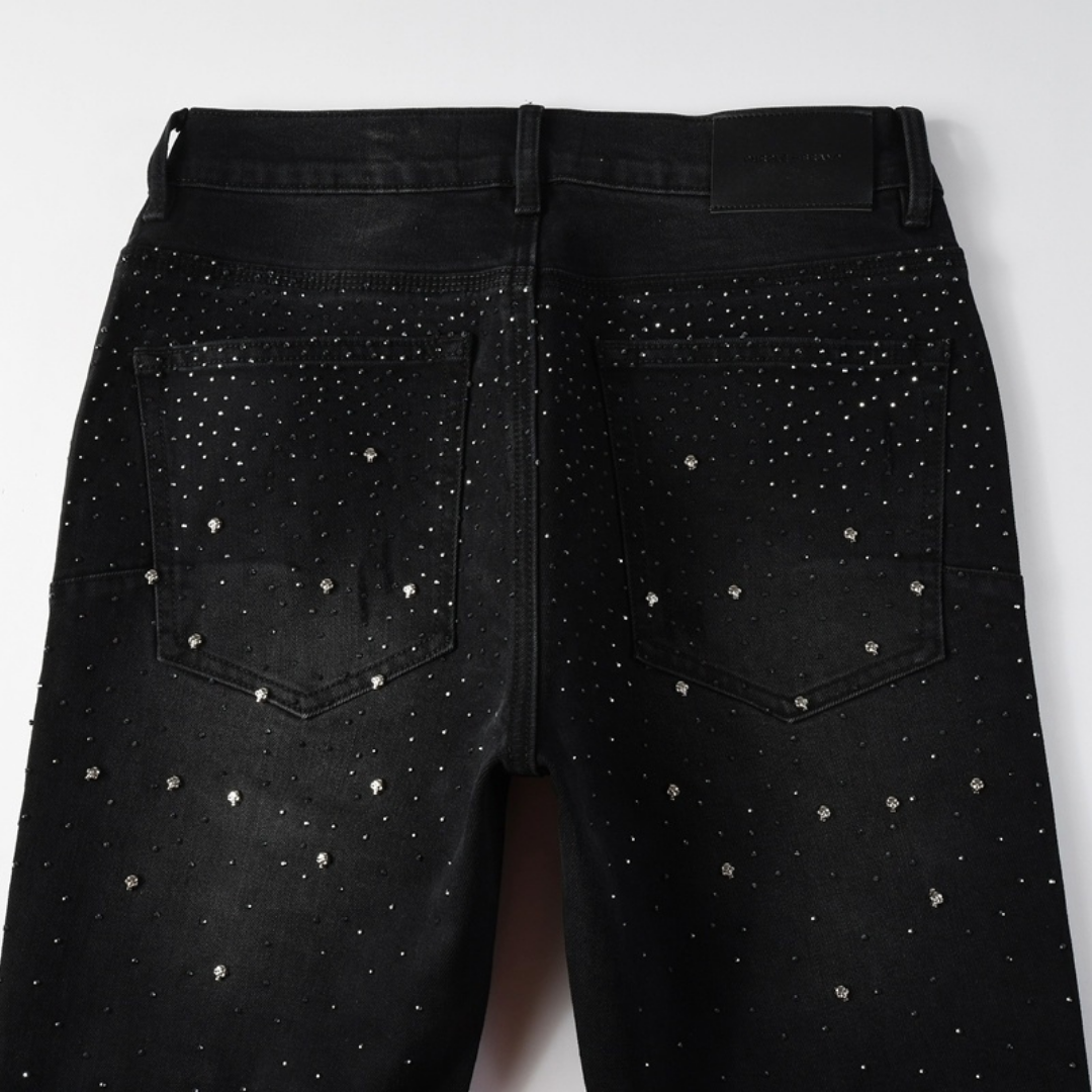 Purple Black Diamonds Jeans