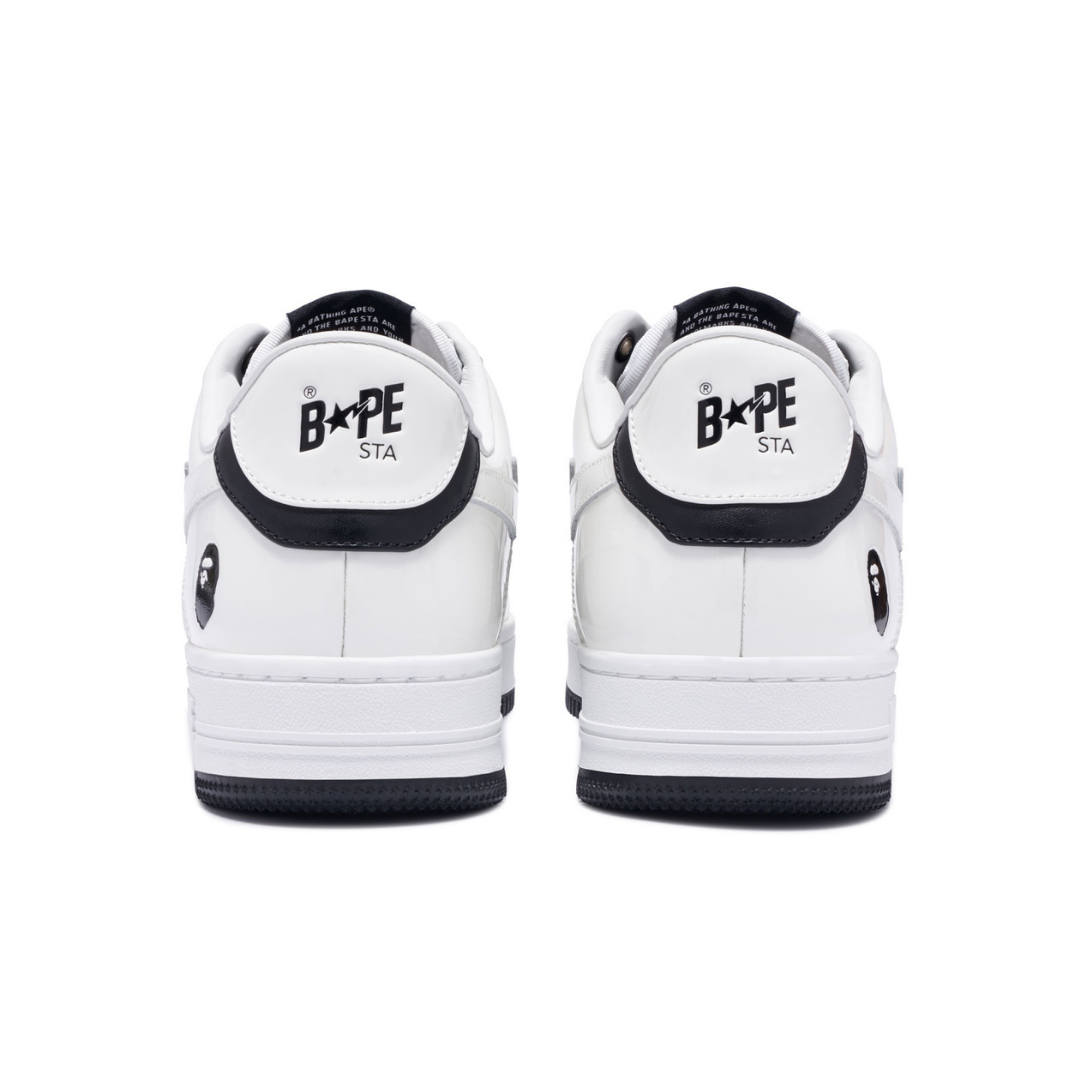 Bape Bapesta Blanc Noir