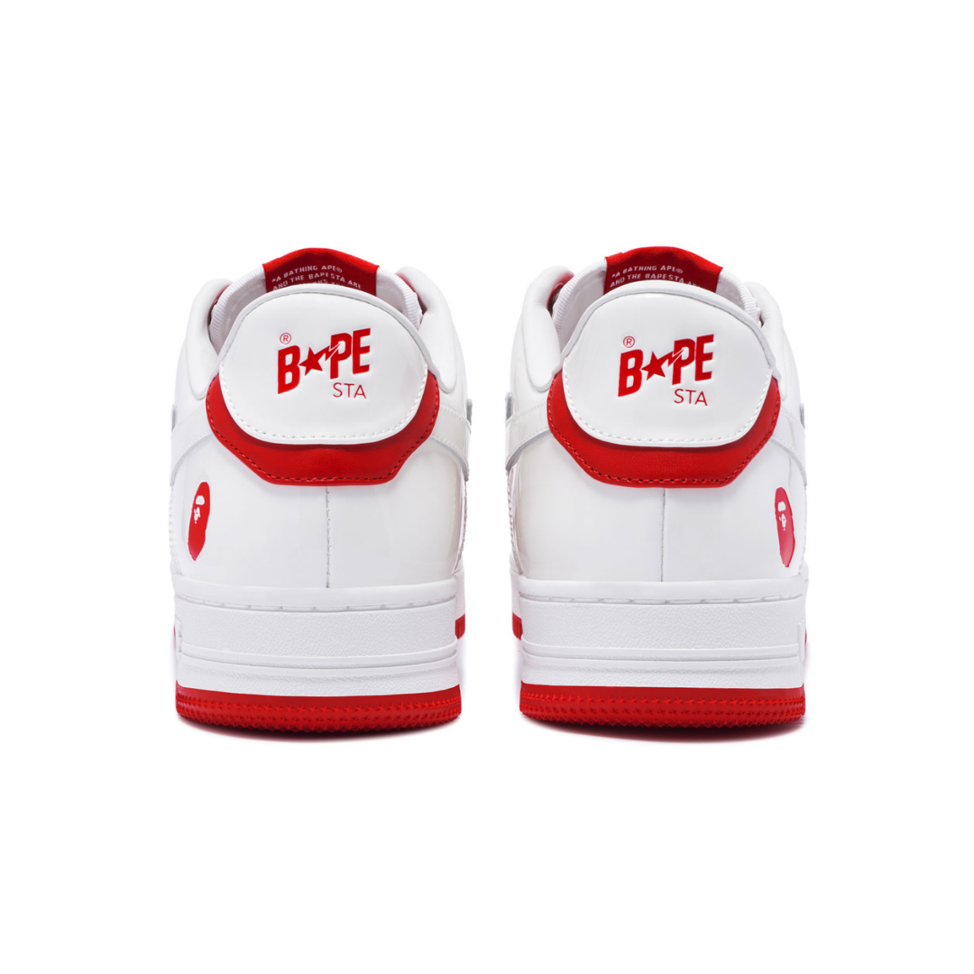 Bape Bapesta Blanc Rouge