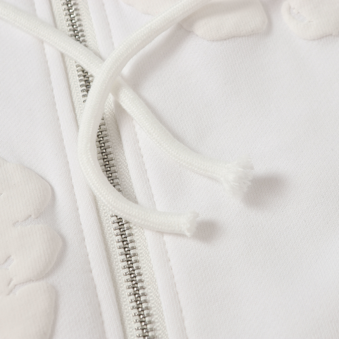 Sweat à capuche zippé en denim