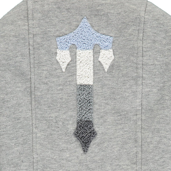 Survêtement à capuche Trapstar Chenille Decoded 2.0 - Gris / Bleu glacier