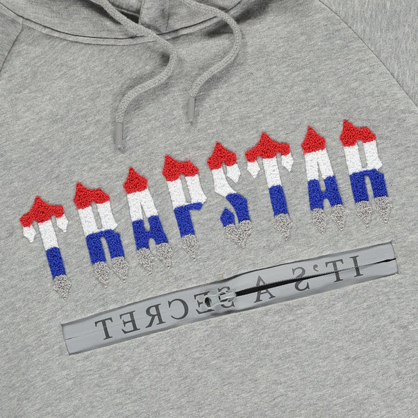 Survêtement à capuche Trapstar Chenille Decoded 2.0 - Gris Révolution