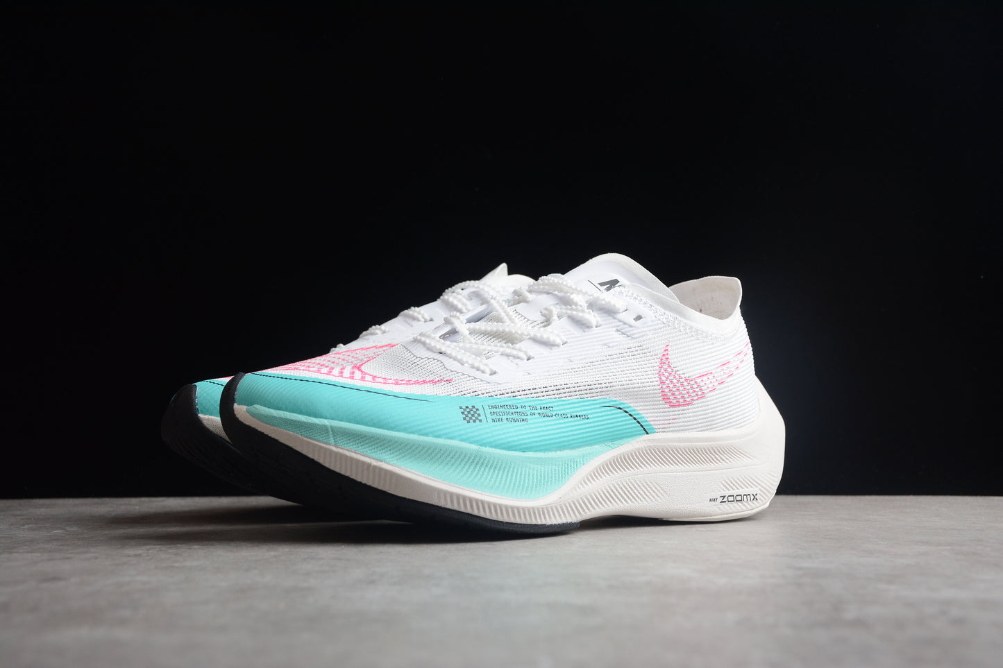 ZoomX Vaporfly NEXT% 2 Blanc et Turquoise