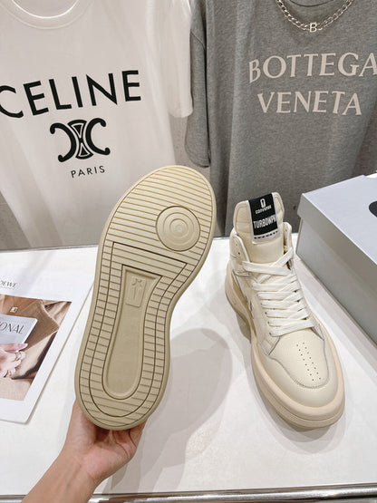 Baskets montantes crème Rick Owens