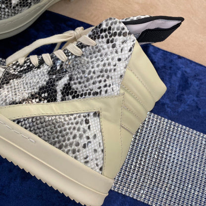 Baskets Rick Owens Geobasket - Imprimé peau de serpent