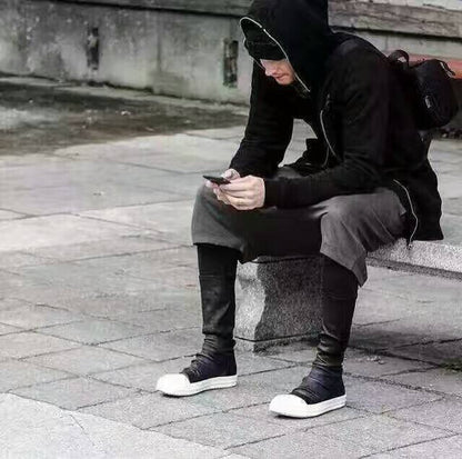 Baskets en cuir montantes