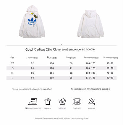Sweat à capuche blanc Gucci x Adidas