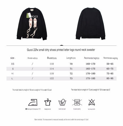 Sweat-shirt noir Gucci à imprimé ballerines