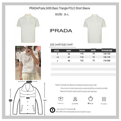 Polo blanc classique Prada