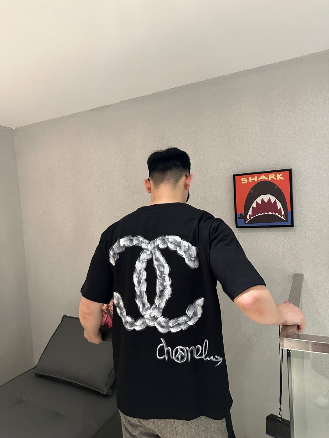 T-shirt Chanel Cloud Logo noir