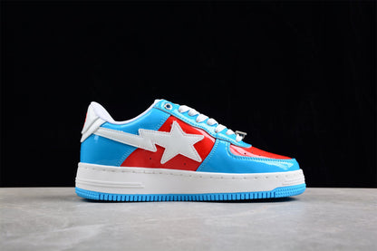 Baskets basses BAPE STA édition Captain America bleue et rouge