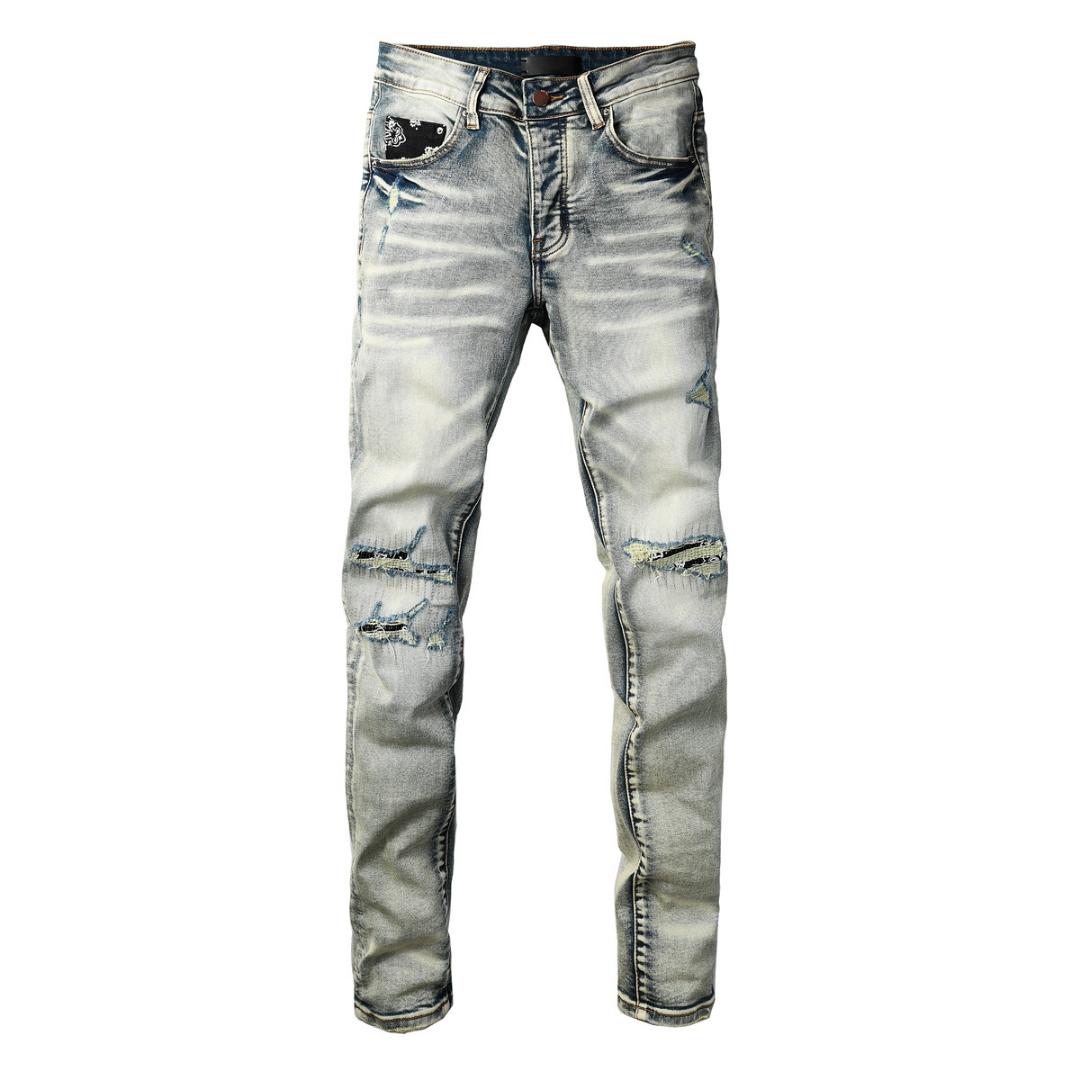 Amr Grey Distressed Jeans