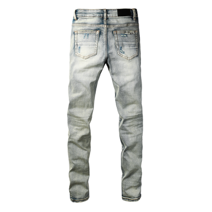 Amr Grey Distressed Jeans