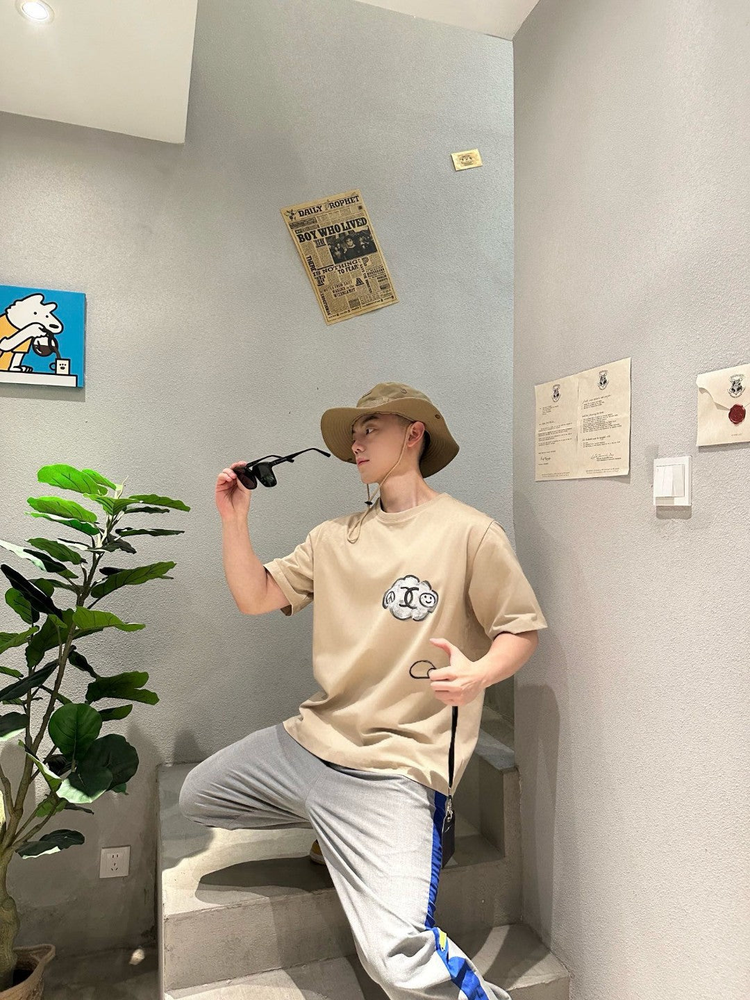 T-shirt Chanel Cloud Logo beige