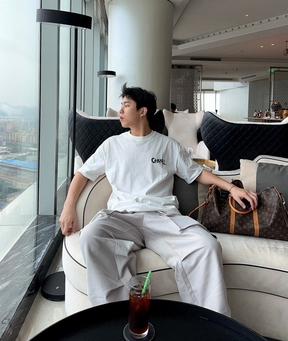 T-shirt Chanel Pink Splash Logo