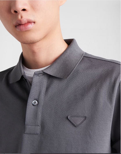 Polo gris classique Prada