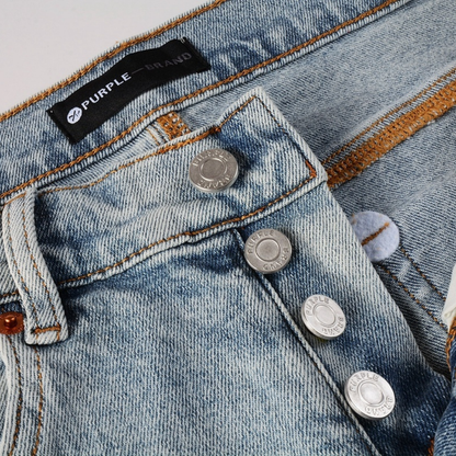 Purple Paint Light Blue Jeans