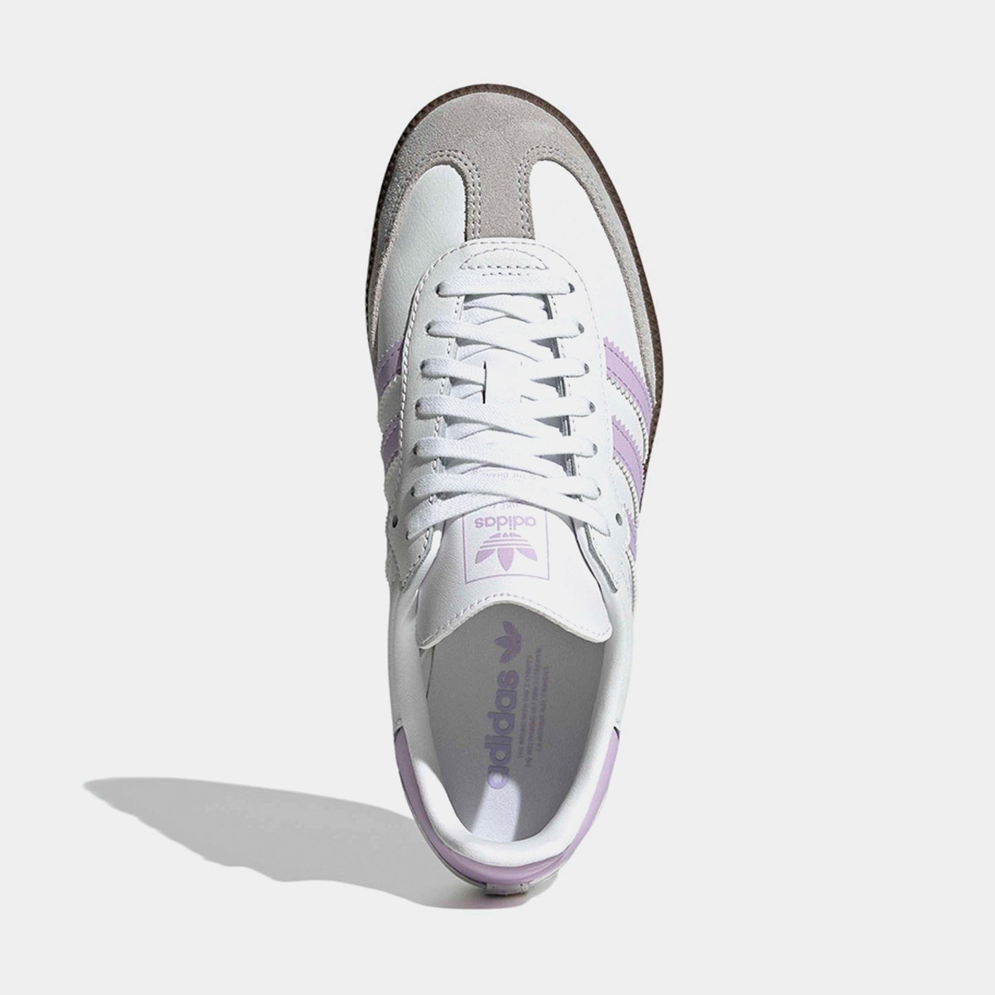 Samba OG Grade School Lifestyle Shoes (White/Gum/Powder Purple)