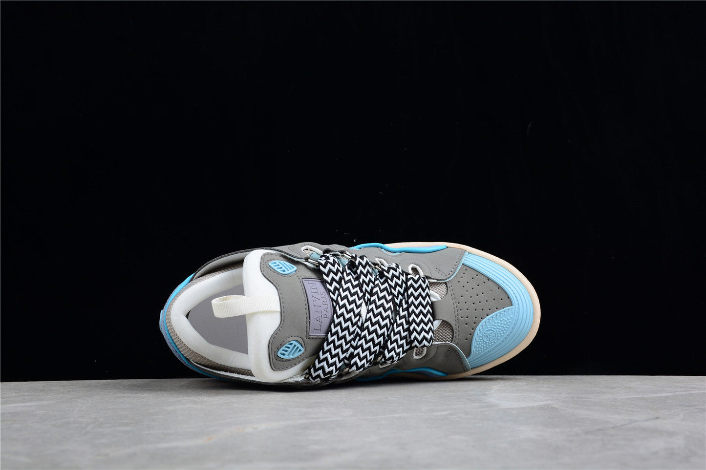 Baskets Lanvin grises et bleues