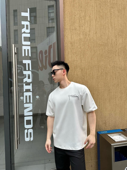 T-shirt à logo Chanel (blanc)