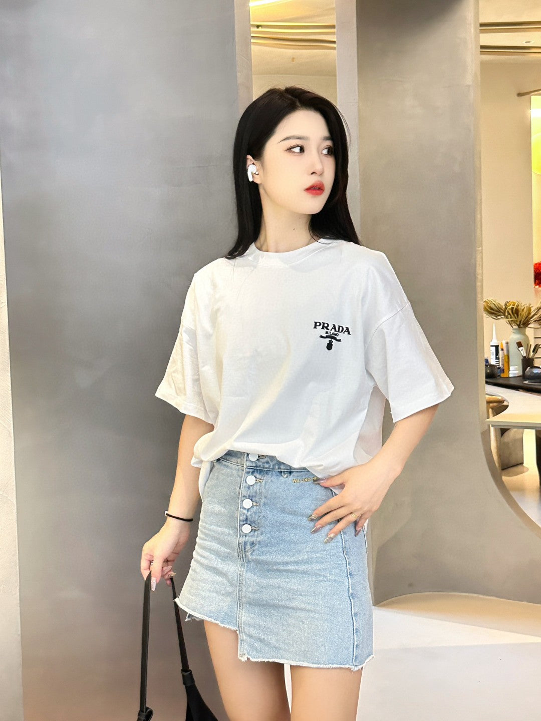 T-shirt à logo Prada Milano