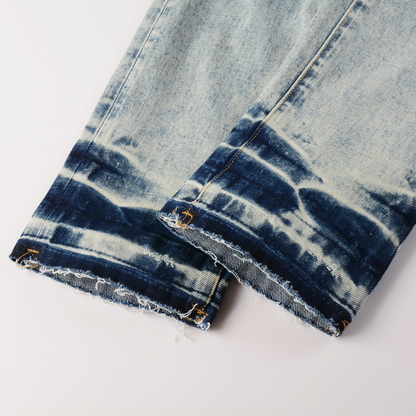 Purple Light Blue Patch Jeans