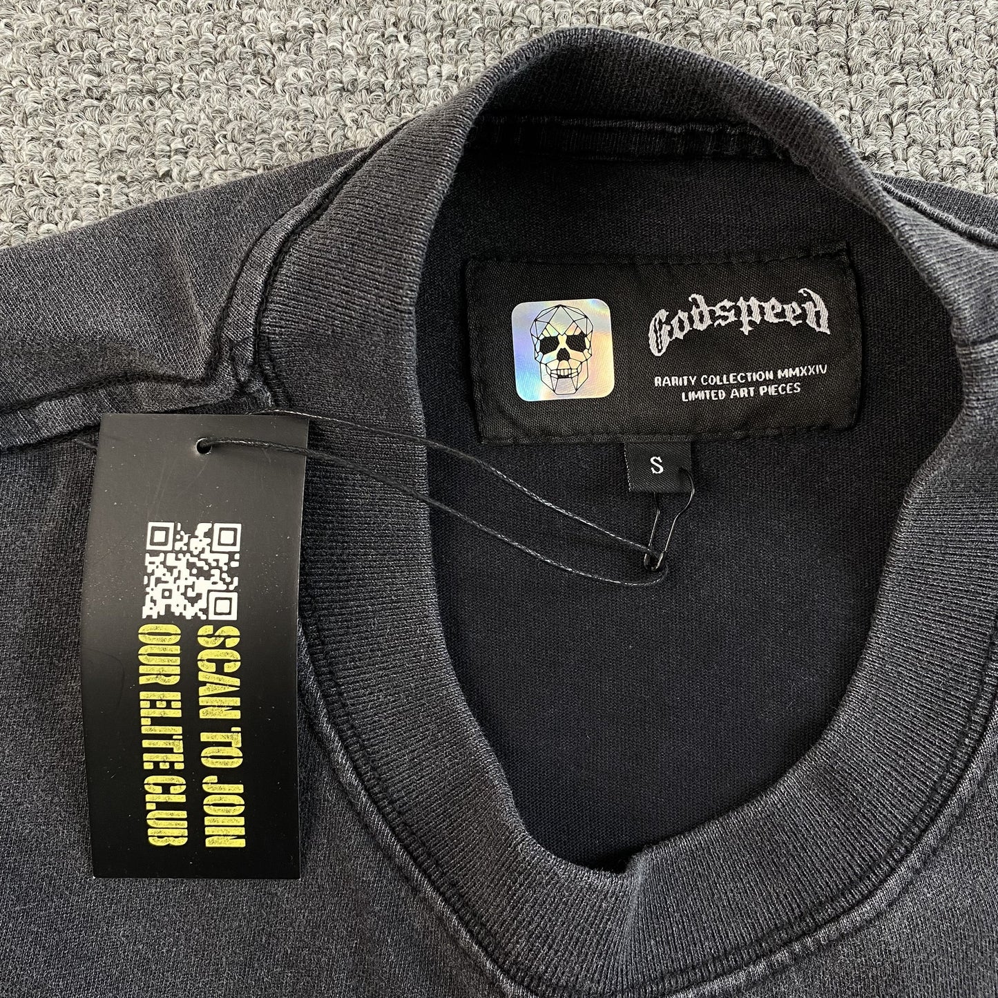 GODSPEED VICTORY TOAST T-SHIRT WASHED BLACK