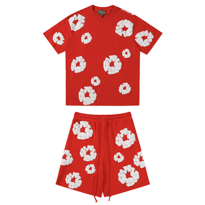 Ensemble short en denim rouge TRS