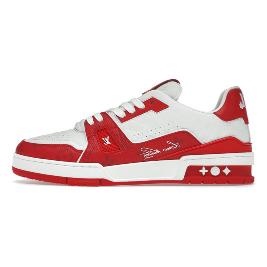 Baskets rouges monogrammées LV