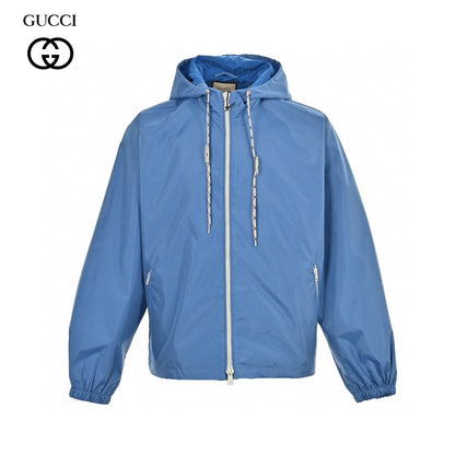 Gucci Blue Hooded Jacket