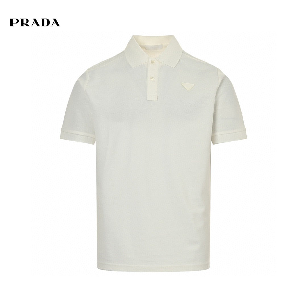 Polo blanc classique Prada